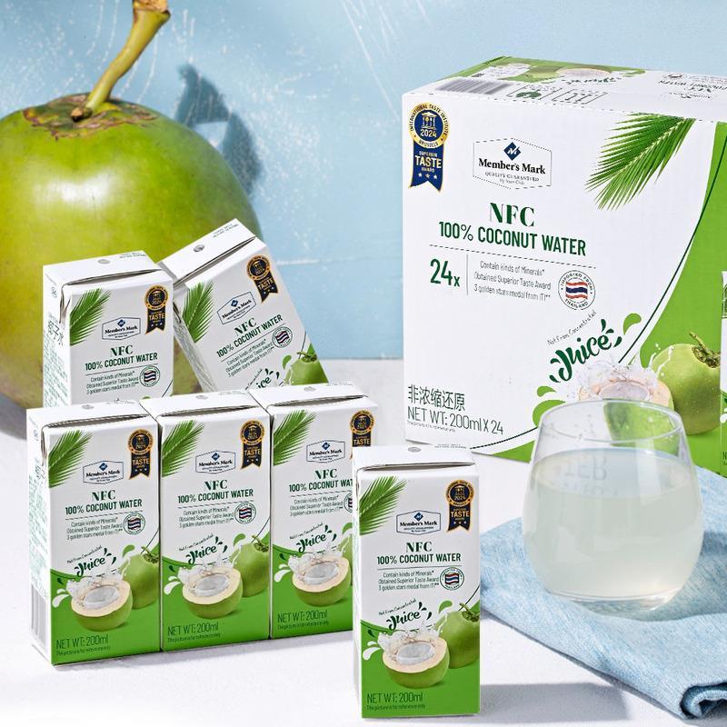 Sam Thailand นําเข้าน้ํามะพร้าว 100% 200ML NFC Non-Concentrated Restore Coconut Fragrance Green Rich