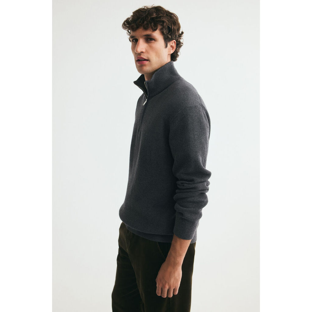 H&M سويتر رجالي بنصف سحاب — صورة 4