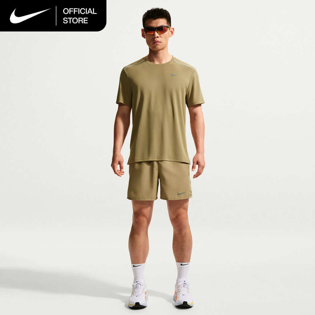 NIKE تيشيرت جري رجالي Miler Dri-FIT بحماية UV — بني — صورة 5