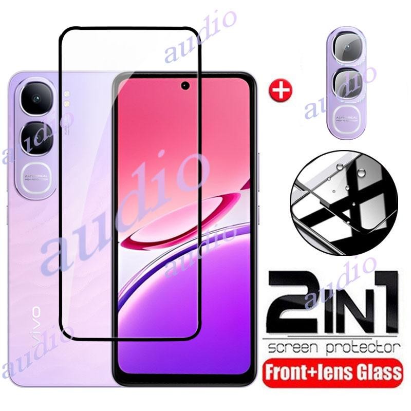 Vivo Y21d 4G 2in1 ฟิล์มกระจกนิรภัยสําหรับ vivo Y21d y21d VivoY21d 4G 2025 ป้องกันหน้าจอ Soft HD เลนส