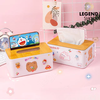 สติ๊กเกอร์ฟรี 2 ชิ้น กล่องใส่กระดาษทิชชู่ แบบฝาไม้ มินิมอล กล่องทิชชู่ มีฝาปิด มีหลายรูปแบบ สามารถถอดฝาได้