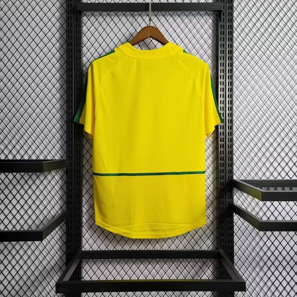 2002 Brazil Home Retro Mens Jersey Casual Sports Football Jersey สบาย