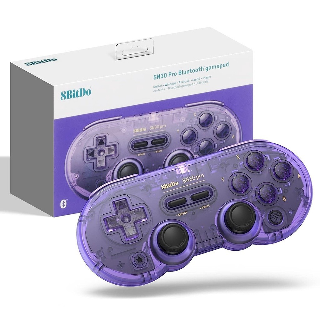8BitDo SN30 Pro ใหม่รุ่นพิเศษสีเขียวสีม่วง Bluetooth Gang Controller สําหรับ NS PC Windows 10 SN30Pr