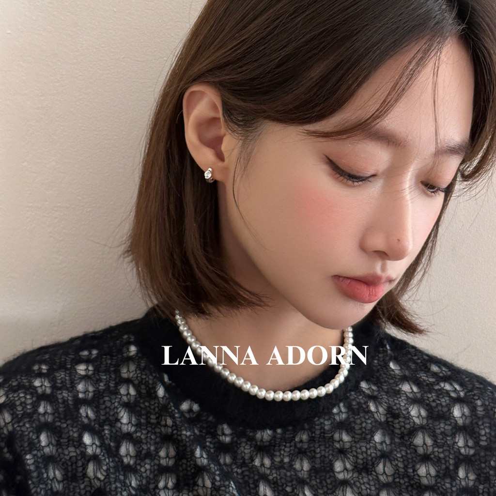 LA 💎เก็บเงินปลายทาง💎 ต่างหูห่วงเพชรเทียม แวววาวสุดๆ เข็มเงิน 925 สไตล์เกาหลี เรียบง่าย ของขวัญสวยงาม พร้อมส่ง