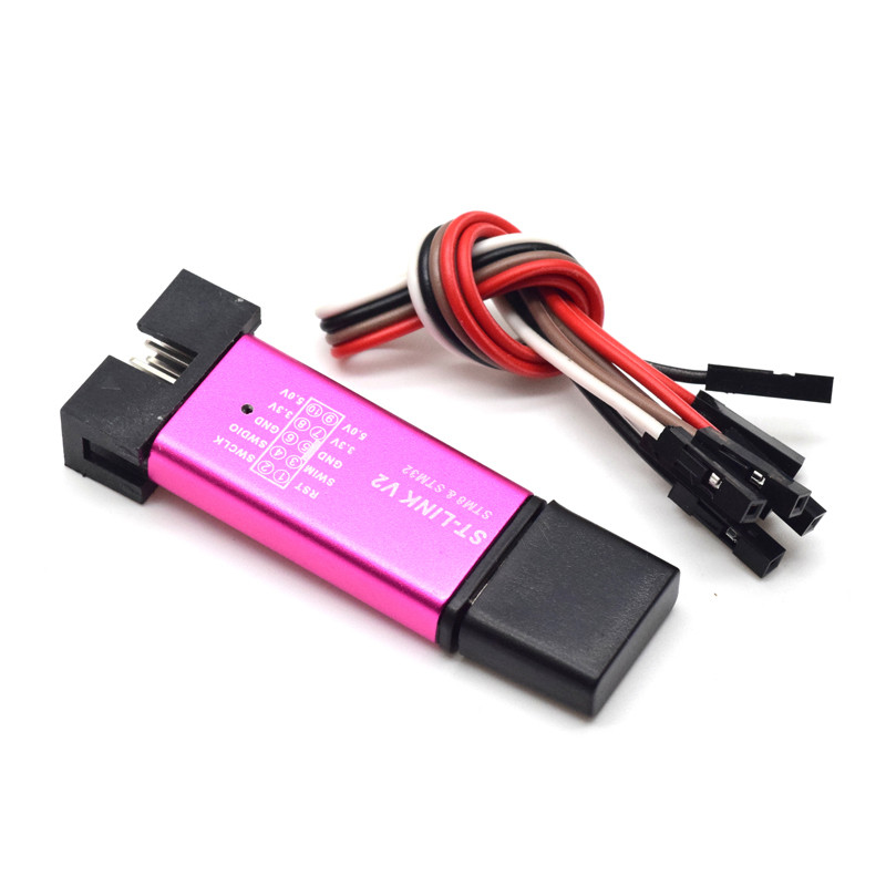 ST-LINK V2 STM8/STM32 จําลองอุปกรณ์โปรแกรมเมอร์ stlink Downloader Line Burner Tester