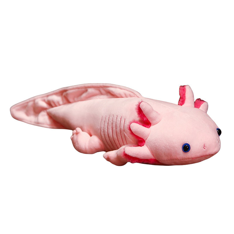 ​​Axolotl ของเล่นตุ๊กตา 45 ซม.ตุ๊กตาสีชมพู Salamander ตุ๊กตา - สัตว์น้ําที่สมจริงสะสมสําหรับเด็ก​​ตกแต่ง