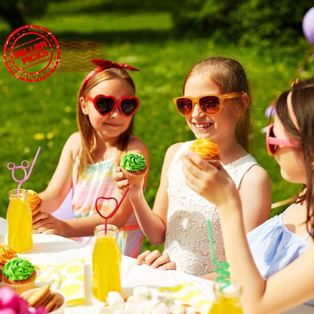 Creative สีสัน Crazy Curly Loop หลอดดื่มพลาสติกสําหรับวันเกิด Party Bar J2v3