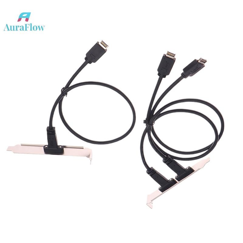 AuraFlow 50 ซม.USB 3.2 แผงด้านหน้า Header Type-E ถึง USB-C ประเภท C หญิงเชื่อมต่อสายไฟประเภท-E Baffl