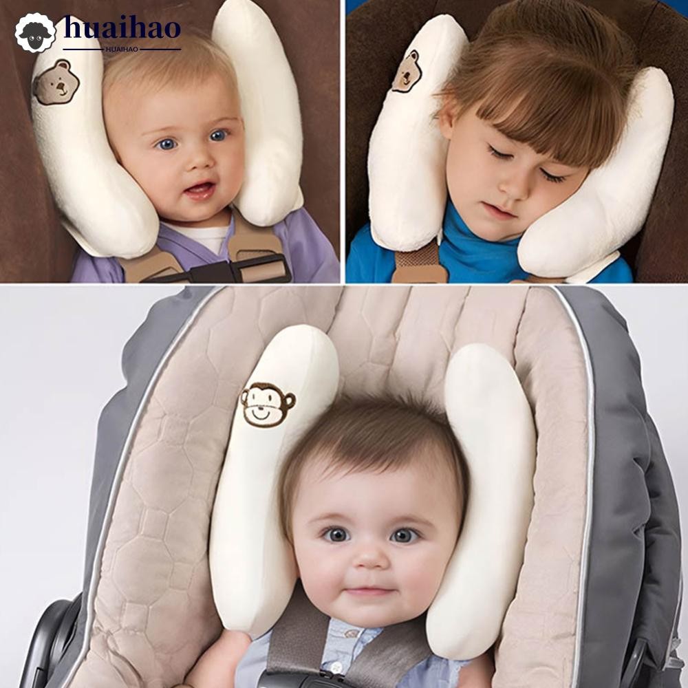 HUAIHAO หมอนป้องกันศีรษะเด็ก Universal ทารกคอป้องกันรถที่นั่งรถเข็นเด็กหัวเบาะสําหรับทารกทารกแรกเกิด