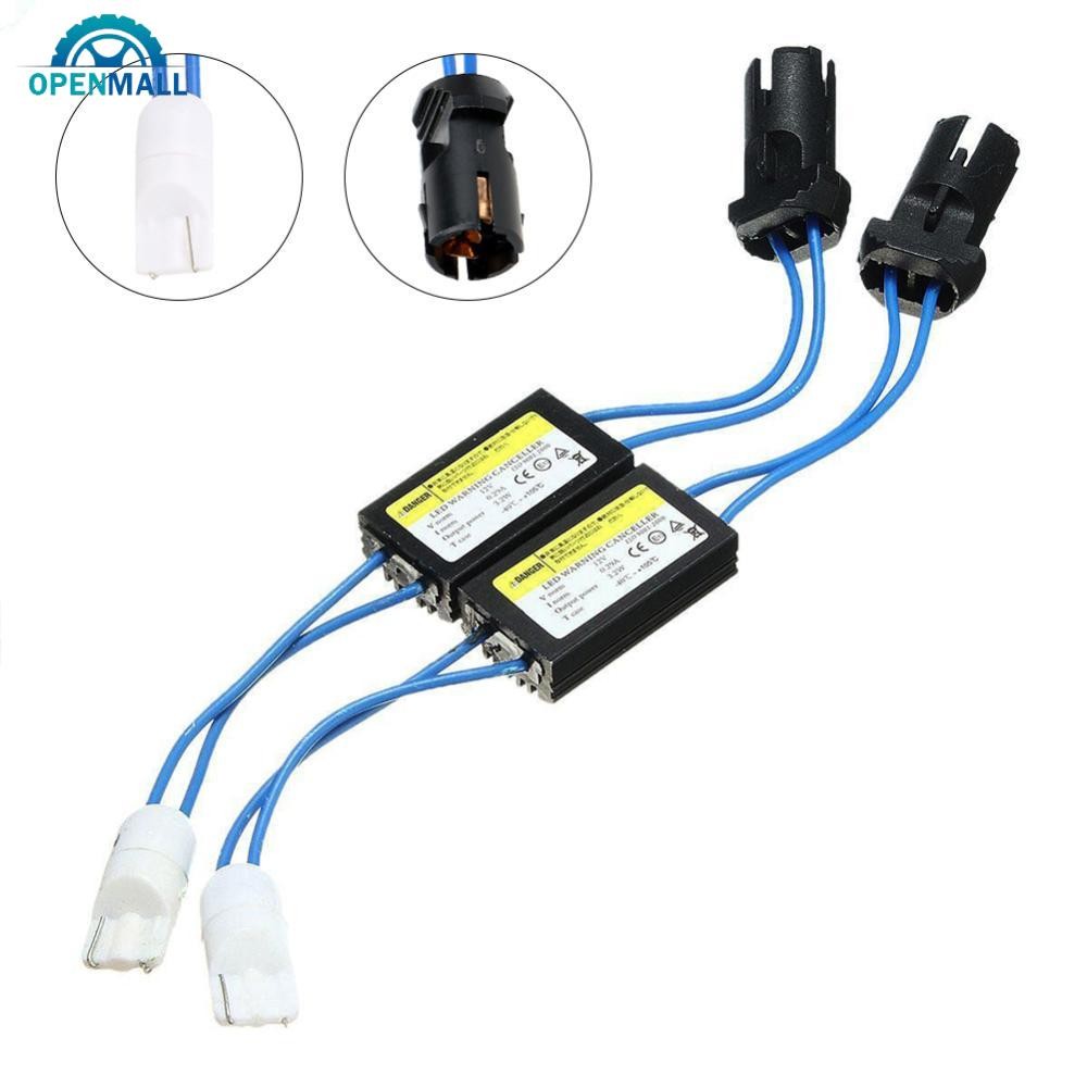 OPENMALL 2 ชิ้น 12 โวลต์ LED คําเตือน Canceller ถอดรหัส 501 T10 W5W ไม่มี Canbus OCB ข้อผิดพลาดโหลด 