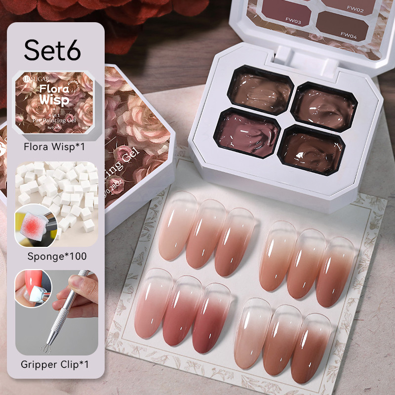 UR SUGAR 4 สี Nail Art Patting Pat Gel คอนซีลเลอร์ Polish Solid UV Gel Gradient Drawing Painting Gel