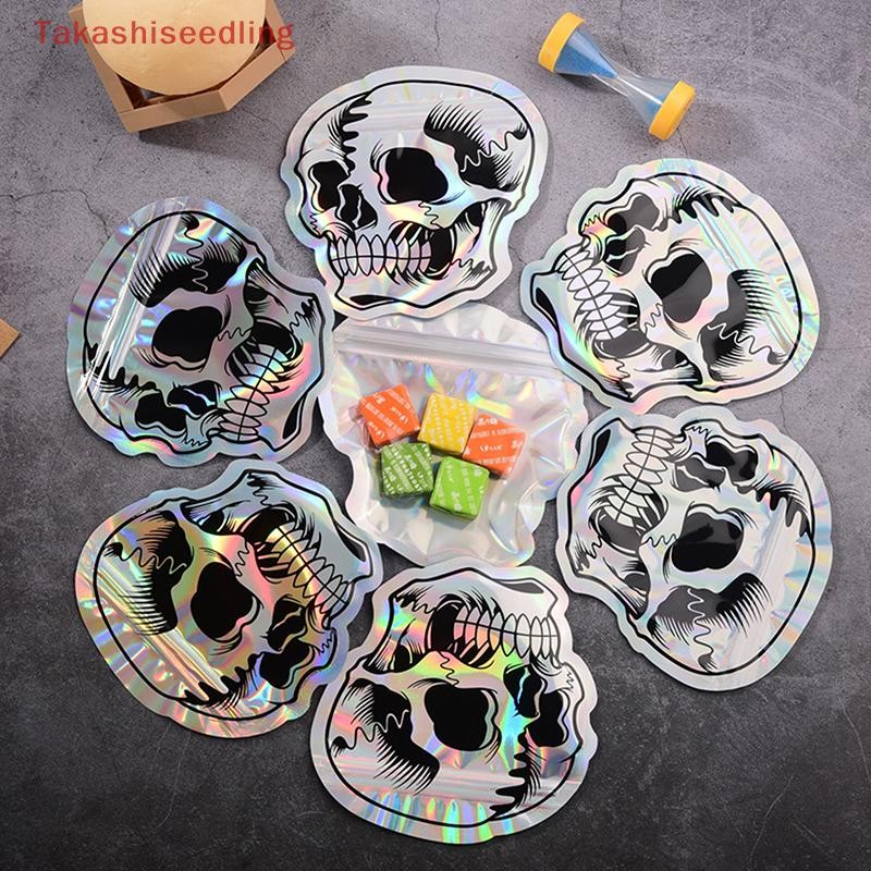 (Takashiseedling) Halloween Candy Cookie Bag Laser Self Sealing Gift Packaging Bag Plastic Pouch Kid