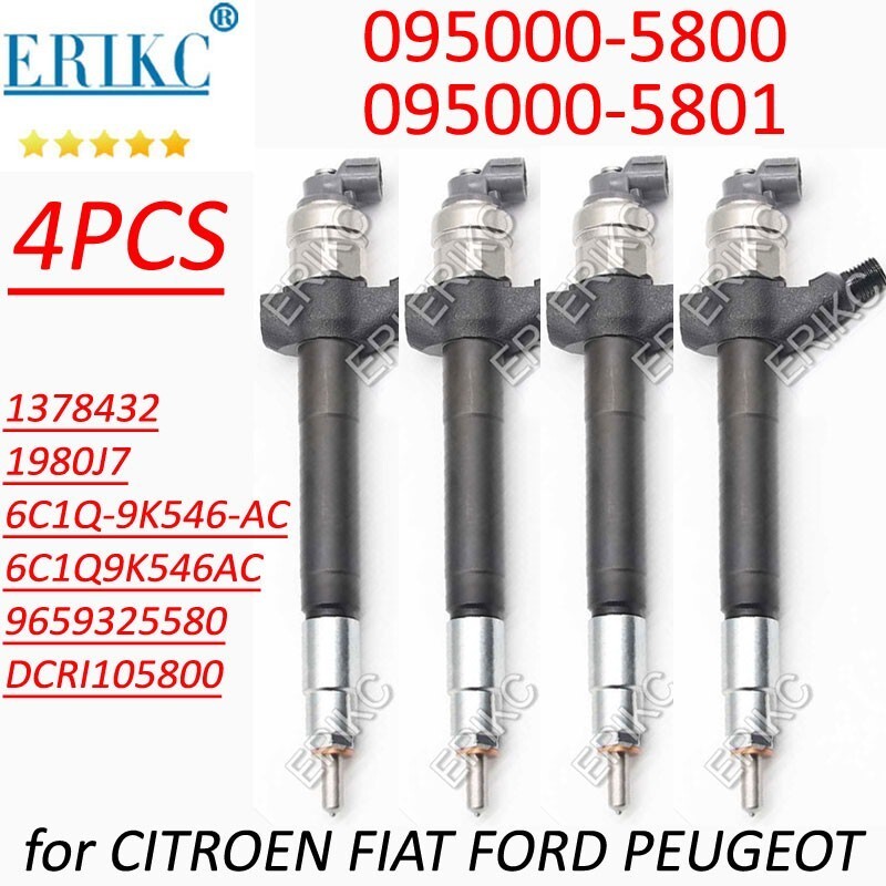 095000-5800 หัวฉีดดีเซล 6C1Q9K546AC สําหรับ CITROEN FORD FIAT PEUGEOT DCRI105800