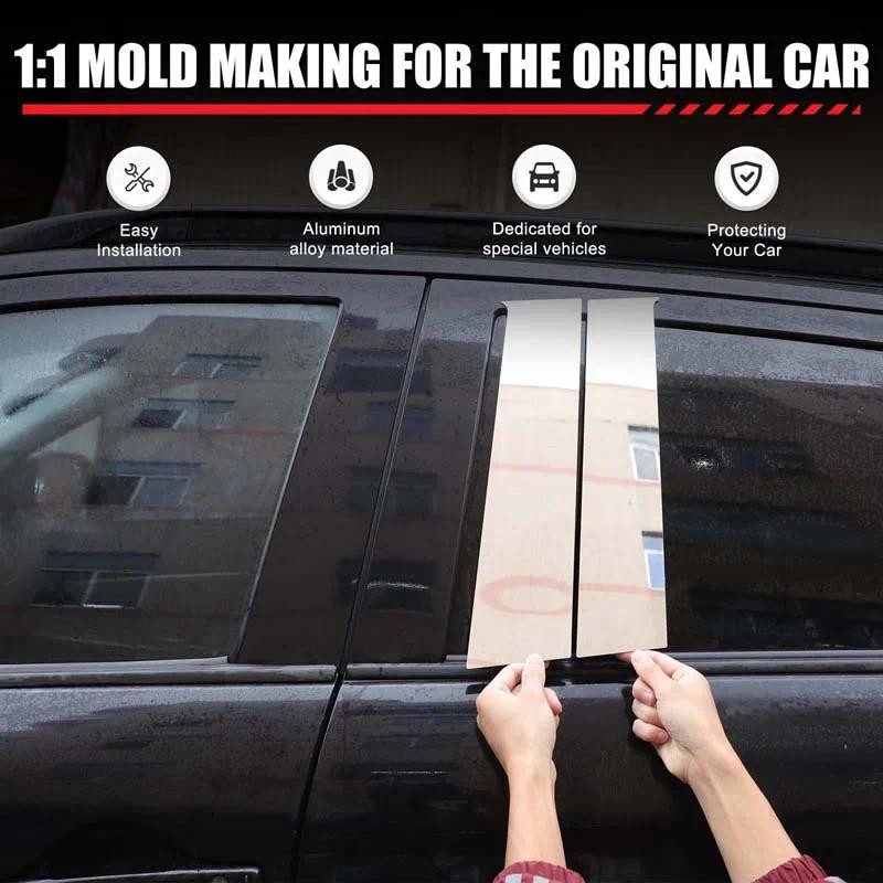 สําหรับ Mitsubishi Kynn ASX 2011-2018 หน้าต่างคอลัมน์กลางแพทช์รถเลื่อมหน้าต่างกลางสแตนเลสสดใส 4 ชิ้น