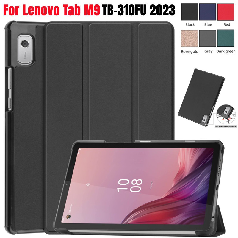 สีทึบสําหรับ Lenovo Tab M9 กรณี TB-310FU 9 นิ้ว 2023 Slim แม่เหล็กพับแท็บเล็ตสําหรับ Lenovo M9 9 “กรณี – โปรปัง