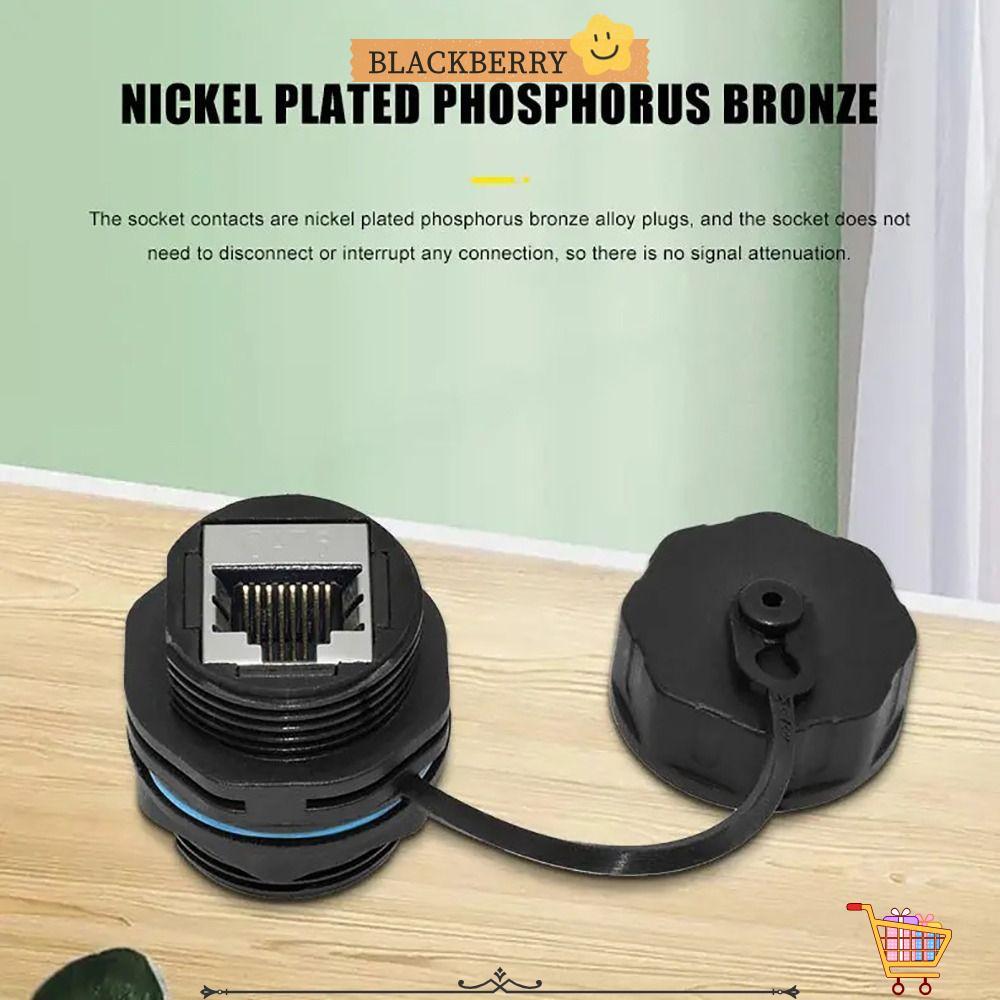 ขั้วต่อ BLACKBERRY RJ45, ป้องกัน IP68 กันน้ํา Cat6A RJ45 Connector, Ethernet Bridge Joint วงกลมกันน้