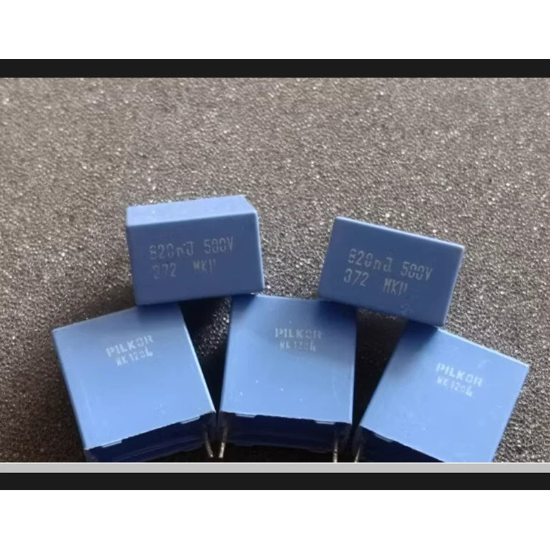 10PCS ใหม่ PILKOR BC MKP372 0.82UF 500V P15MM 824 820NF 824/500V blue FILM CAPACITOR MKP 372 0.82uf/