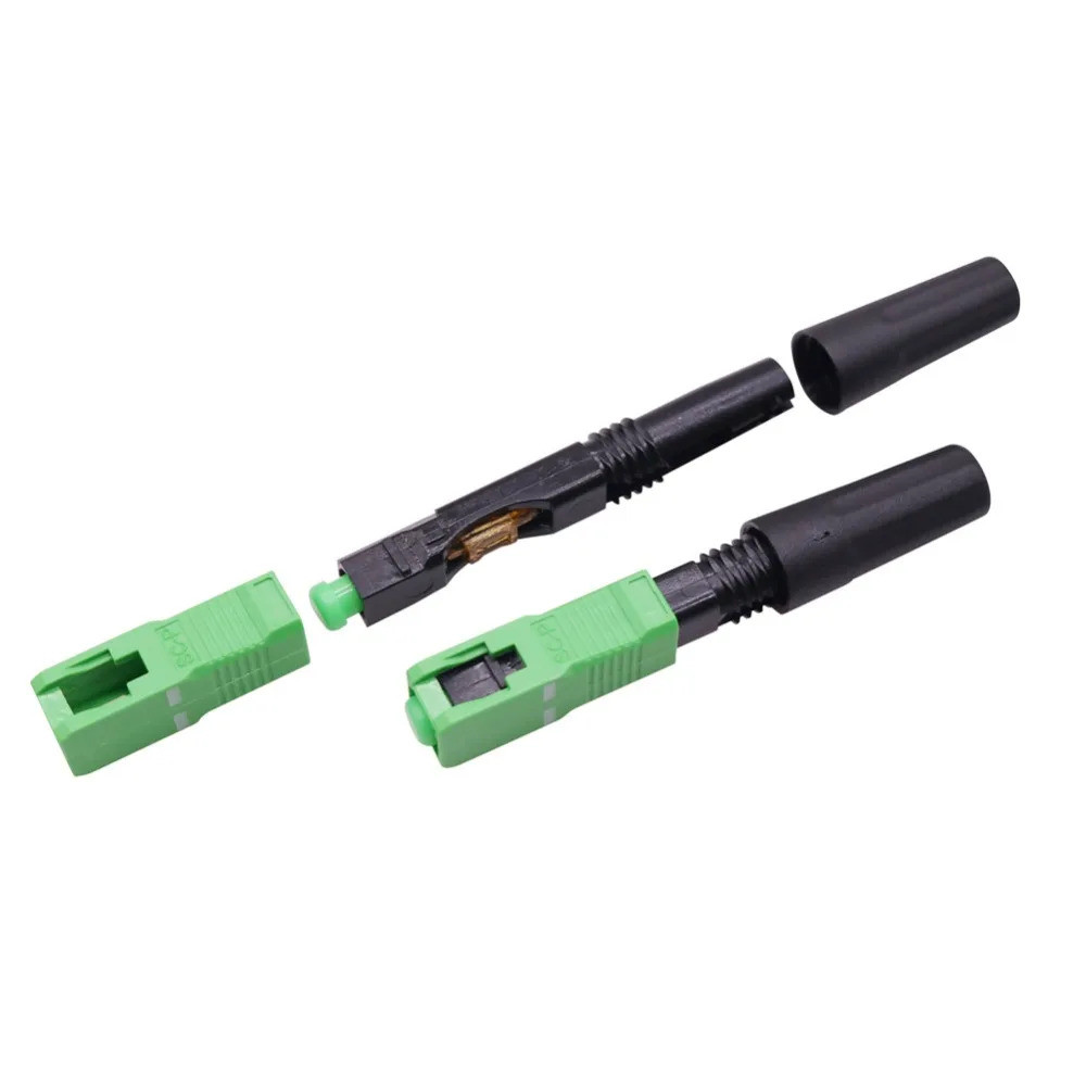 5 ชิ้นเชื่อมต่อสายเคเบิลเครือข่าย SC/APC ไฟเบอร์ออปติก Fast Connector FTTH ฝัง Quick Connector การแท