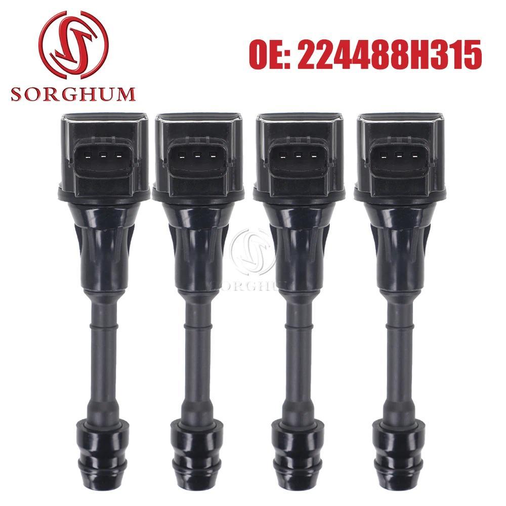SORGHUM คอยล์จุดระเบิด 22448-8H315 224488H315 สําหรับ Nissan X-trail T30 T31 Primera P12 WP12 2.0 2.
