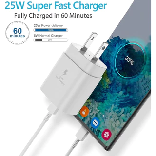 รับประกัน 1 ปี สายชาร์จ Typec to Typec หัวชาร์จ pd 25w usb-c 3a Fastcharging เหมาะสำหรับ Galaxy pad phone Android AAA