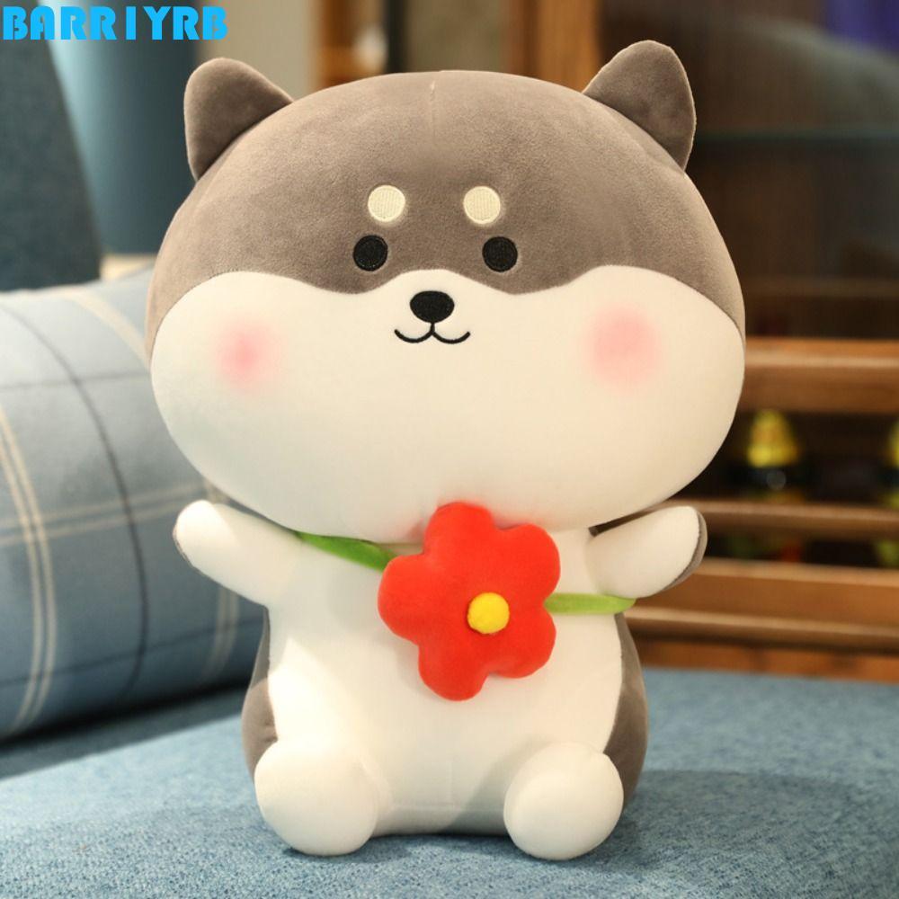 BARR1YRB Husky Dog Plush ของเล่นตุ๊กตาการ์ตูนสัตว์จําลอง Husky Appease ของเล่น Plushie ปัจจุบันคริสต