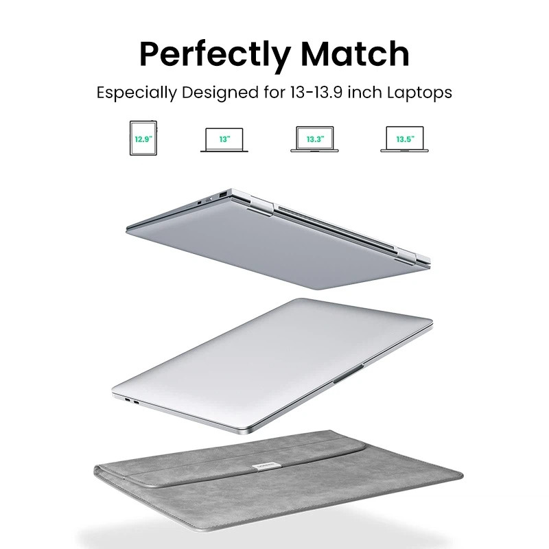 UGREEN กระเป๋าแล็ปท็อปสําหรับ MacBook Air Pro 13 13.3 15 16 นิ้วโน้ตบุ๊คสําหรับแล็ปท็อปแท็บเล็ตกระเป๋าคอมพิวเตอร์ - รูปที่ 2