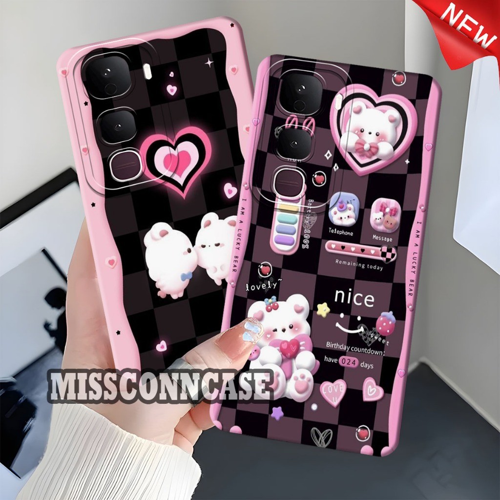 เคสสําหรับ VIVO Y400 4G/5G - VIVO Y04S - VIVO Y04 - VIVO Y29 4G/5G Softcase Bear Frame Motif - เคสอิ