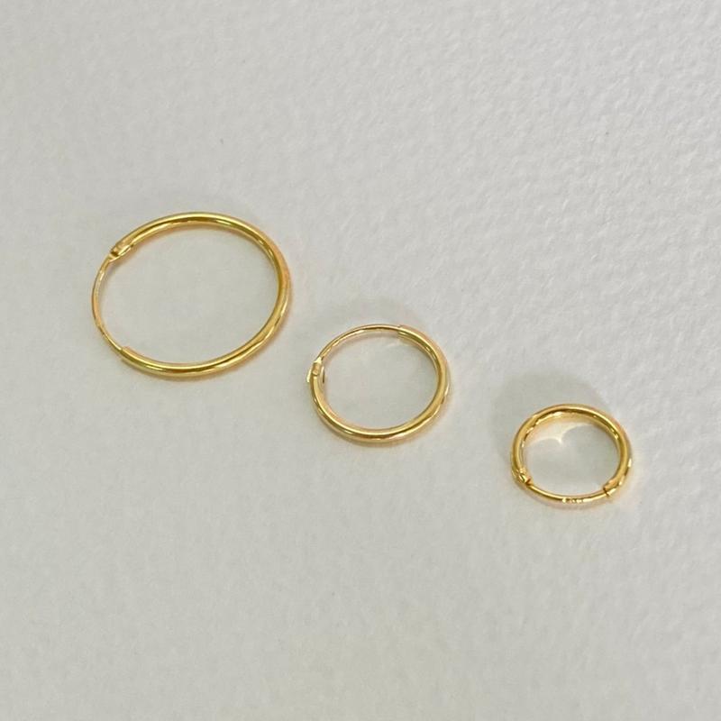 Suwan.na.shop ต่างหู ต่างหูห่วง ต่างหูห่วงแบบบางสีทอง