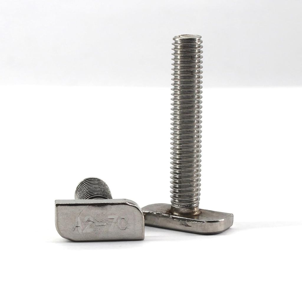 20 ชิ้น M10x25 304 สแตนเลส T-Slot Bolt T-Shaped Bolt สกรู 23 มิลลิเมตรขนาดหัว