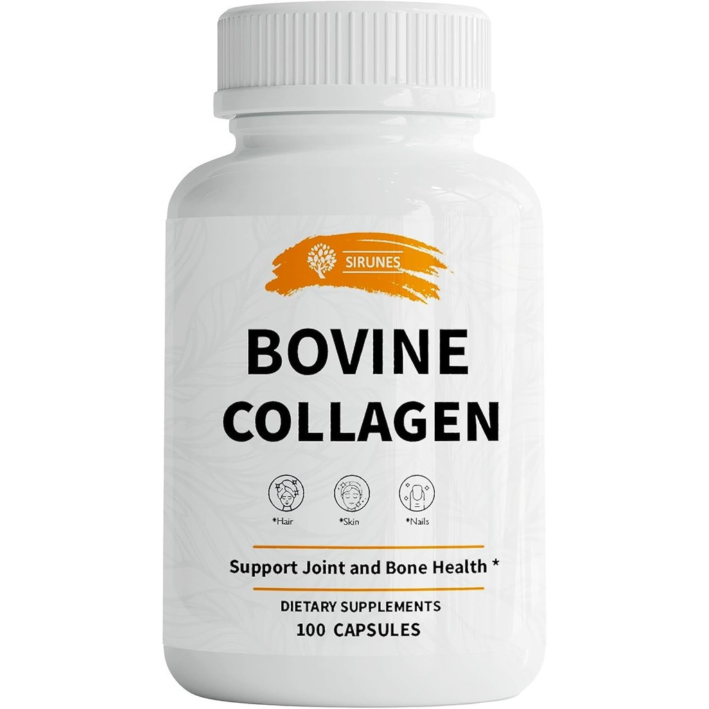SIRUNES Bovine อาหารเสริมคอลลาเจนสําหรับผู้ชายและผู้หญิง I Hydrolyzed Grass Fed Bovine Collagen Pept