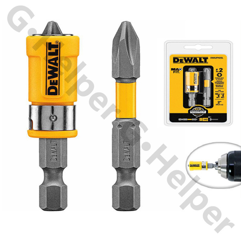 จัดส่งด่วนในกรุงเทพฯDeWalt ดอกไขควง DWA2PH2SL ของแท้ maxfit บิต2นิ้วอุปกรณ์ตัวดูดวงแหวนแม่เหล็กบิตคนขับ PH2กระแทก