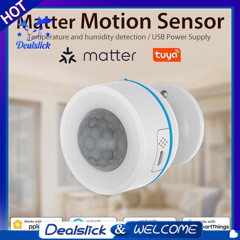 Tuya Matter Thread PIR Motion Sensor Human Body Motion เครื่องตรวจจับอินฟราเรดทํางานร่วมกับบ้าน