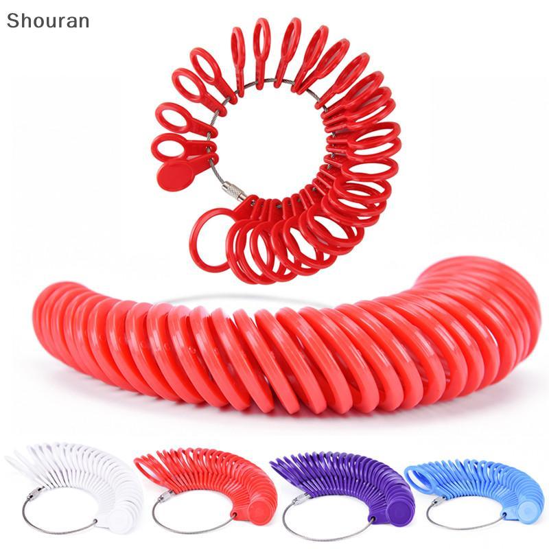(niangben888) วัดนิ้วมือ Sizer Ring Gauge ทั้งหมดขนาด UK AZ US ขนาด 0-13 แสตมป์พลาสติก [ใหม่]