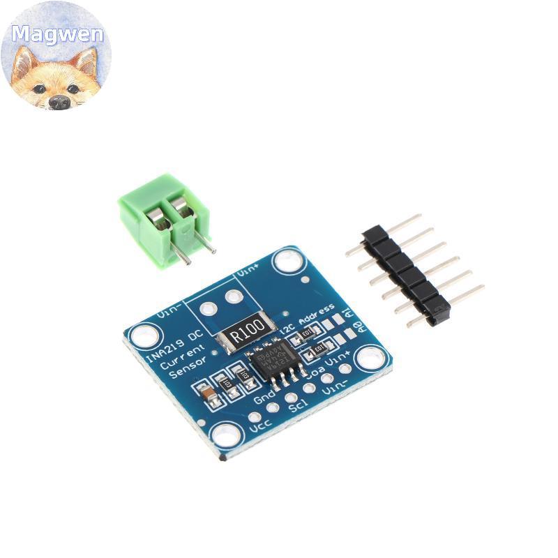 Magwen 1/3/5pcs INA219 โมดูลสีฟ้า DIY 3V-5V IIC I2C MCU-219 Bidirectional Current Power Supply Monit