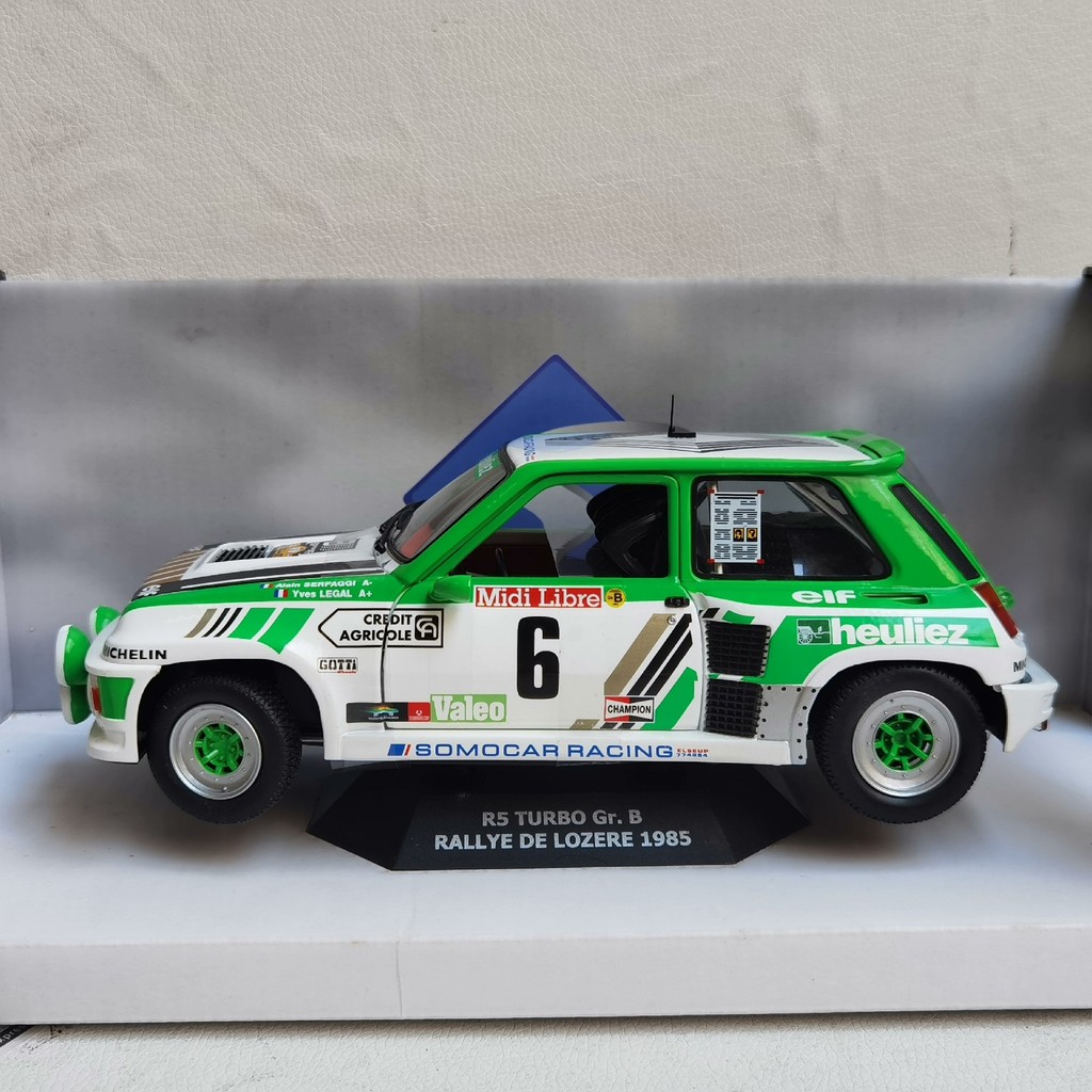 SOLIDO 1/18 RENAULT R5 TURBO #6 1985 Renault Racing รุ่นโลหะผสมสามารถเปิดด้านหน้าด้านหลังซ้ายขวาประต