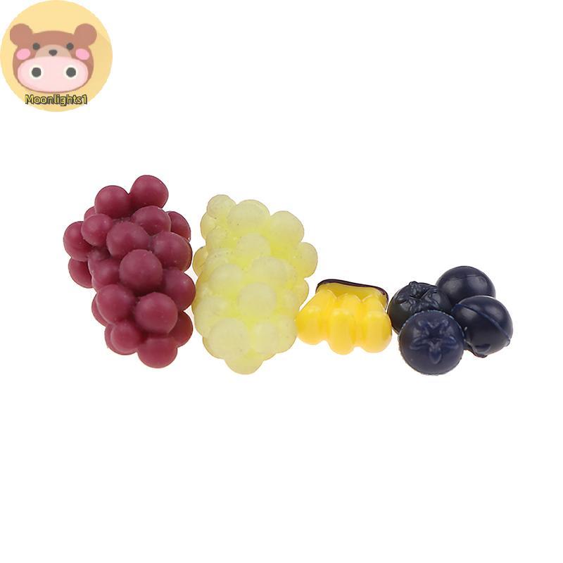 Moonlights1 1 ชุด 1:12 Dollhouse Miniature ขนม Pan เค้กถาดผลไม้ W/ผลไม้จําลองเครื่องประดับตกแต่งบ้าน