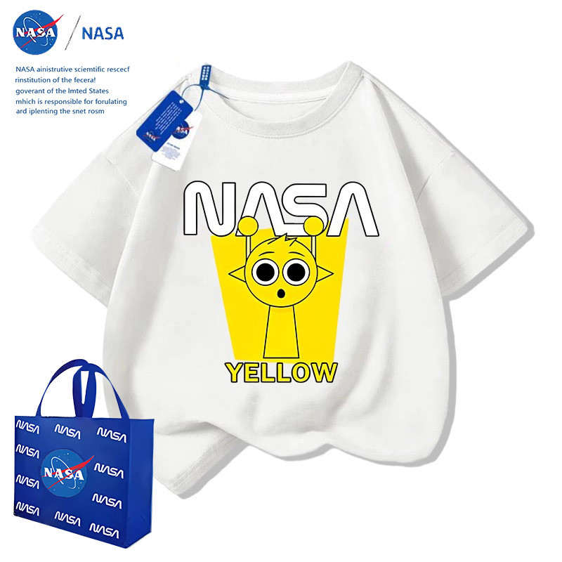 ธงNASAเทรนด์, เสื้อยืดเด็กผ้าปูนดูดอากาศ, เสื้อยืดกับลายNASAการ์ตูนและตัวอักษร