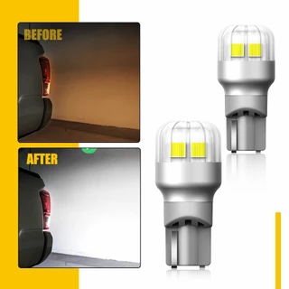 AUXITO 2PC หลอดไฟถอยหลัง T15 LED W16W 3030 SMD T16 912 921 6000K สว่างมาก