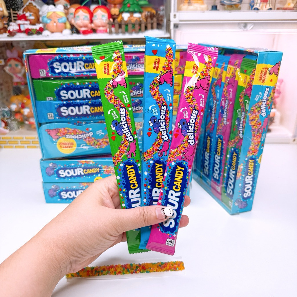 เยลลี่ SOUR แคนดี้ เคลือบเกล็ดสายรุ้ง 1 กล่อง 30 ชิ้น รูปที่ 4