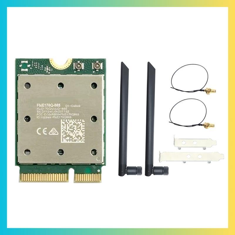 QCNCM865 WiFi7 Tri Band 2.4G/5G/6Ghz การ์ดเครือข่ายไร้สาย 5800M M. 2 NGFF 5.4 ก้านอะแดปเตอร์.th