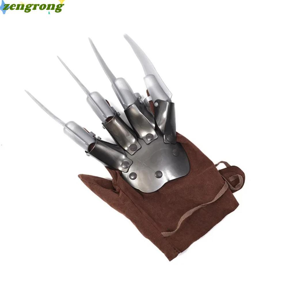 ZENGRONG ถุงมือ Freddy ตลก, กรงเล็บถุงมือคอสเพลย์ Wolverine Ghost Claw, ถุงมือนักฆ่า Freddy Krueger 