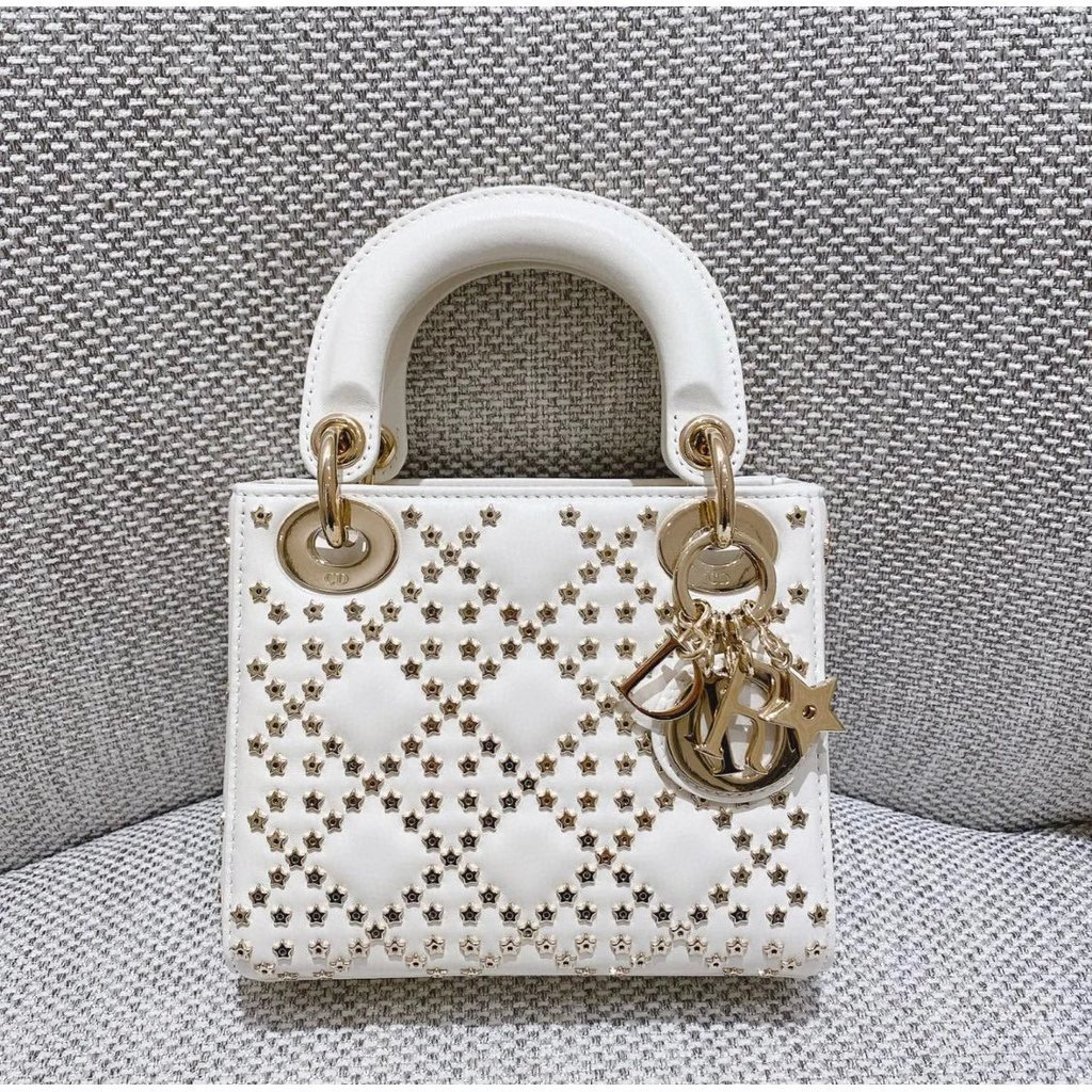 Dior Dior Dior Bag Three Grid Star Nails Rattan Grid Star Bead Pendant MDDR
