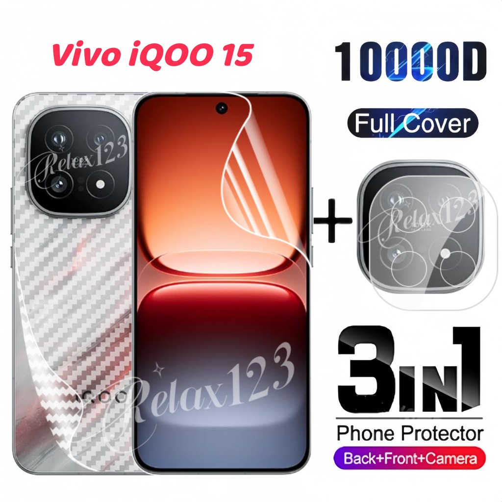สําหรับ Vivo iQOO 15 5G 2025 3in1 ด้านหน้าด้านหลังเลนส์ Hydrogel ฟิล์มสําหรับ VIVO iQOO15 iqoo15 Viv
