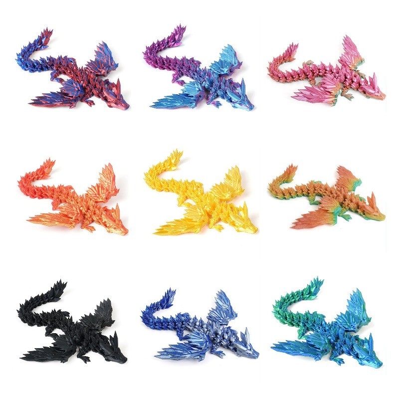 ขายส่งการพิมพ์ 3D จําลองเต็มข้อต่อ movable Wing dragon pterosaur คนดังของขวัญมือความคิดสร้างสรรค์จีน Loong