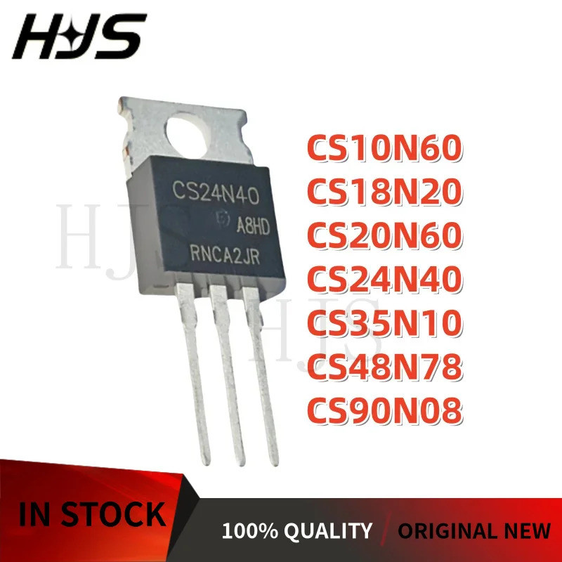 5PCS CS90N08 CS48N78 CS18N20 CS35N10 CS20N60 CS10N60 CS24N40 TO-220 Field Effect ทรานซิสเตอร์