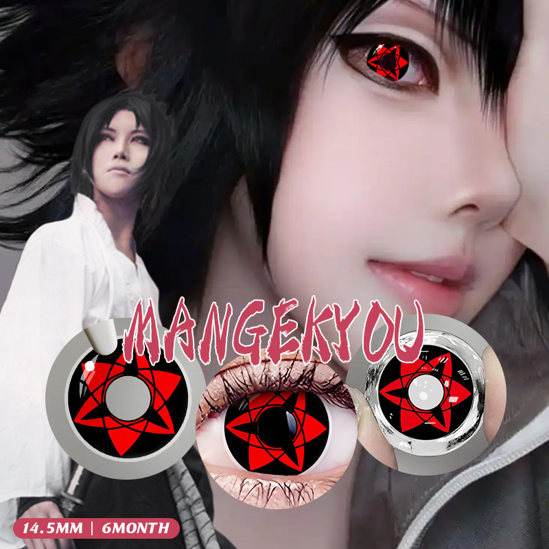 JeweLens 1 คู่คอสเพลย์คอนแทคเลนส์สี Naruto Sasuke Mangekyou Sharingan