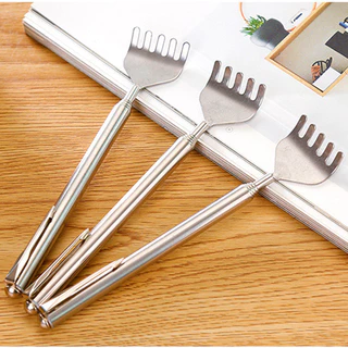 Ninashop ไม้เกาหลัง สแตนเลส แบบพกพา ยืดหดได้ แข็งแรง ทนทาน Stainless Steel Back Scratcher Telescopic
