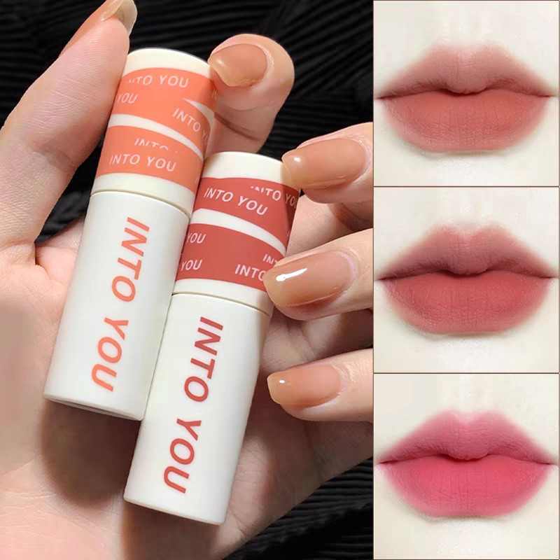สต็อกพร้อม#INTO YOU YOU Heart และ YOU Heroine ลิปสติก em0508 Matte Matte Velvet ลิปสติก Lip Glaze Li