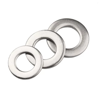 แหวนอีแปะ แหวนรอง สแตนเลส 304 ขนาด M5/M6/M8 Flat Washer Stainless Steel 304 DIN125. [DYA]