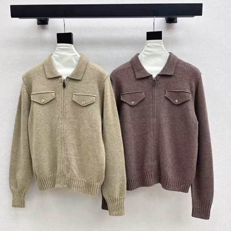 90AZ Loro LP 25Autumn Winter Women's Old Money Style Outfit Elegant Small Lapel Cashmere Wool Jacket